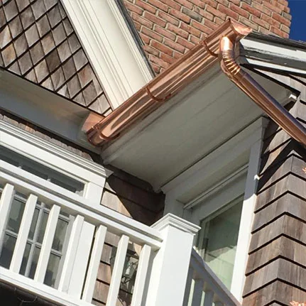 copper gutter installation Westhampton ny